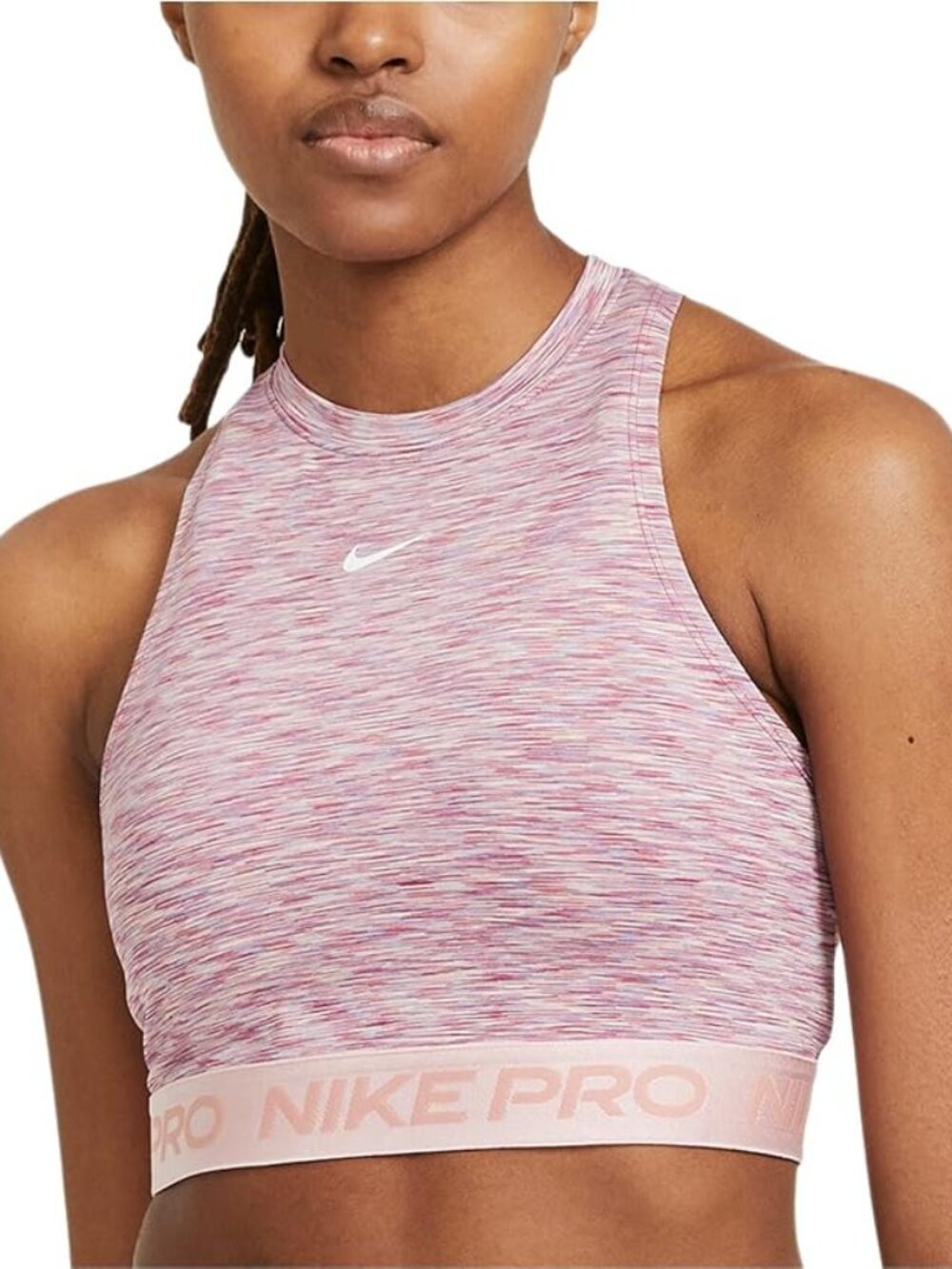 Nike Womens Pro Space Dye Crop Tank Top
